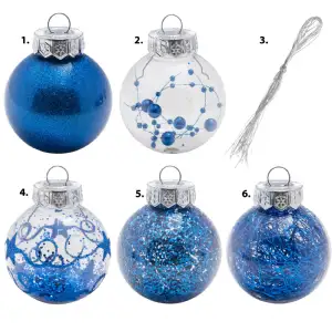 Boules de Noël brillantes 6 cm (25 pcs)