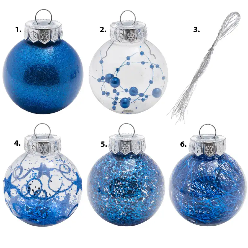 Boules de Noël brillantes 6 cm (25 pcs)