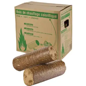 Bûche bois de chauffage calorifique