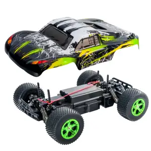 Buggy 4x4 radiocommande noire et flammes