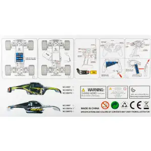 Buggy 4x4 radiocommande noire et flammes