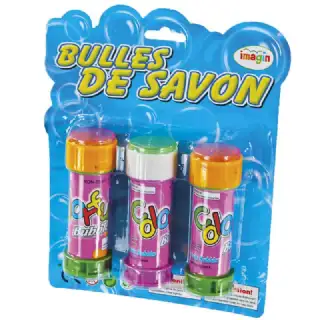 Bulles de savon 25ml les 3 pièces