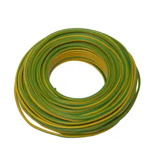 Câble électrique HO7V-U 1,5 mm² jaune-vert 25 m 