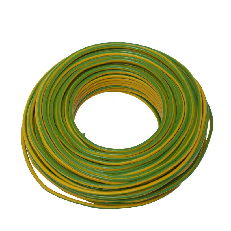 Câble électrique HO7V-U 1,5 mm² jaune-vert 25 m 