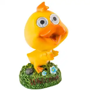 Canard solaire 2 leds 11x9,5x18,5cm