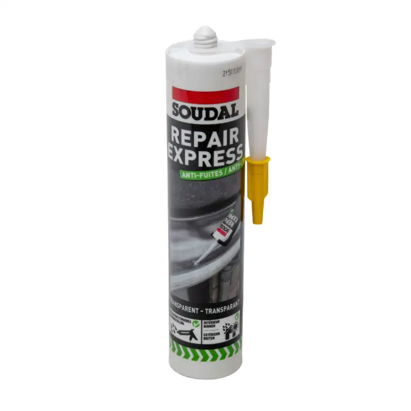 Cartouche Repair Express anti-fuites transparent Soudal 