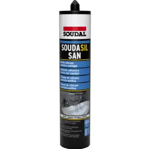 Cartouche silicone sanitaire blanc 280ml Soudal 