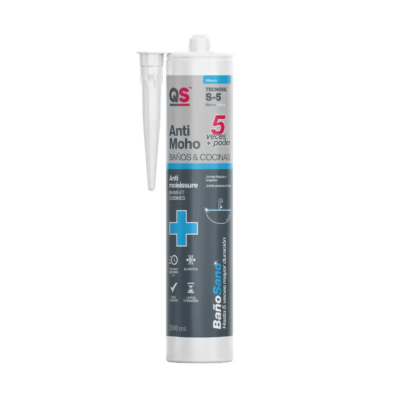 Cartouche silicone blanc sanitaire 290 ml QS