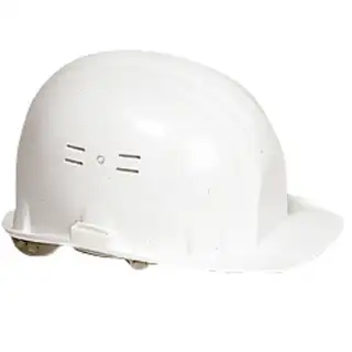 Casque de chantier réglable blanc