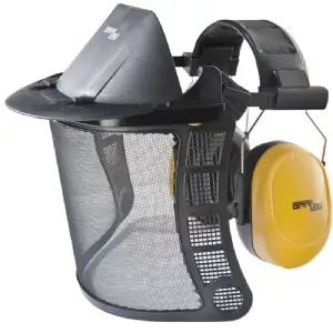 Casque anti bruit avec visière