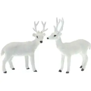 Cerf blanc 13x4x15cm