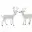 Cerf blanc 23x6x26cm