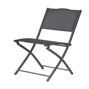 Chaise pliante  alu gris anthracite