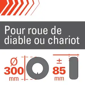 Chambre à air pour roue 12''(300x85mm)