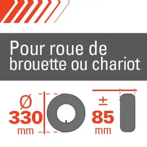 Chambre à air pour roue 13''(330x85mm)