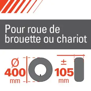 Chambre à air pour roue 16''(400x105mm)