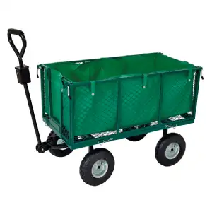 Chariot remorque de jardin grillagé WERKA PRO