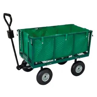 Chariot remorque de jardin grillagé WERKA PRO