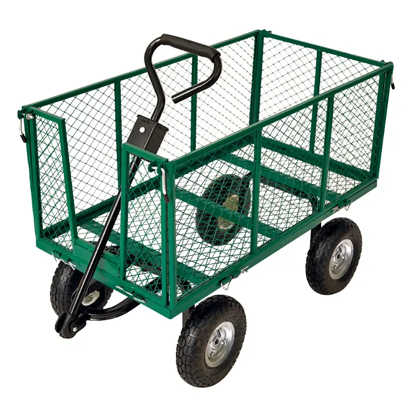 Chariot remorque de jardin grillagé WERKA PRO