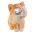 Chat solaire 2 leds Beige 7x7x10cm