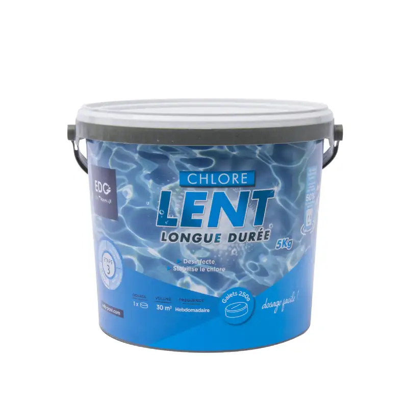 Chlore lent 250g en galet 5 kg 