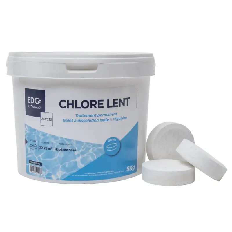 Chlore lent galets solubles 200g 5kg