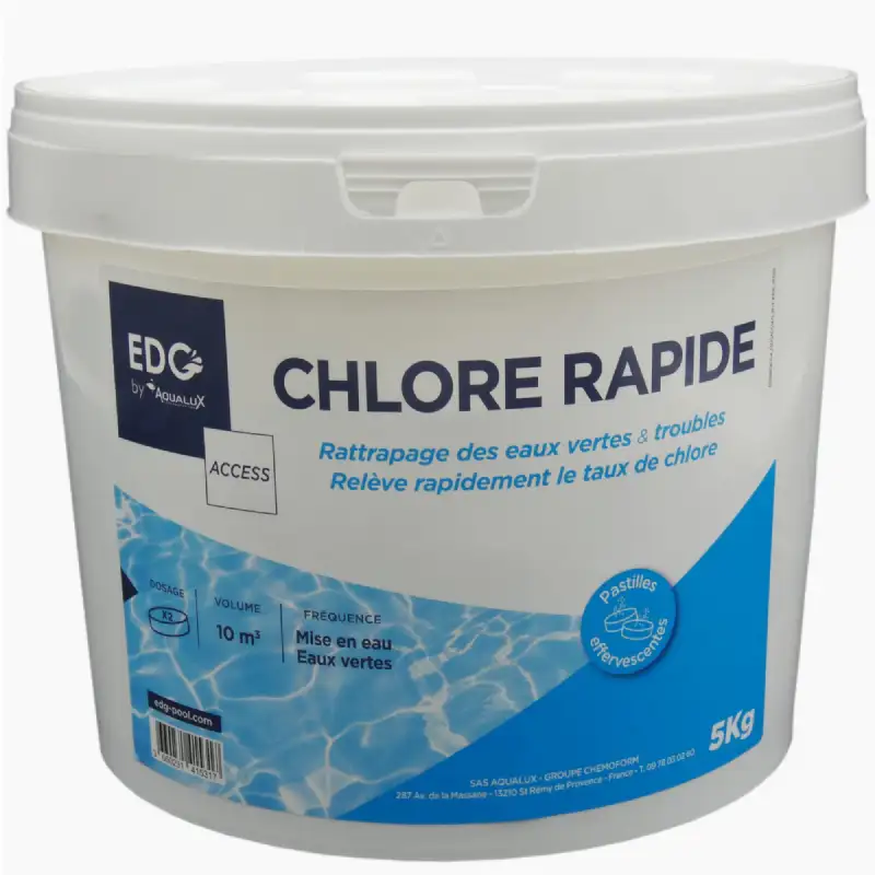 Chlore rapide 5kg EDG (en pastilles)