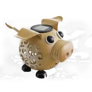 Cochon solaire hauteur 19cm