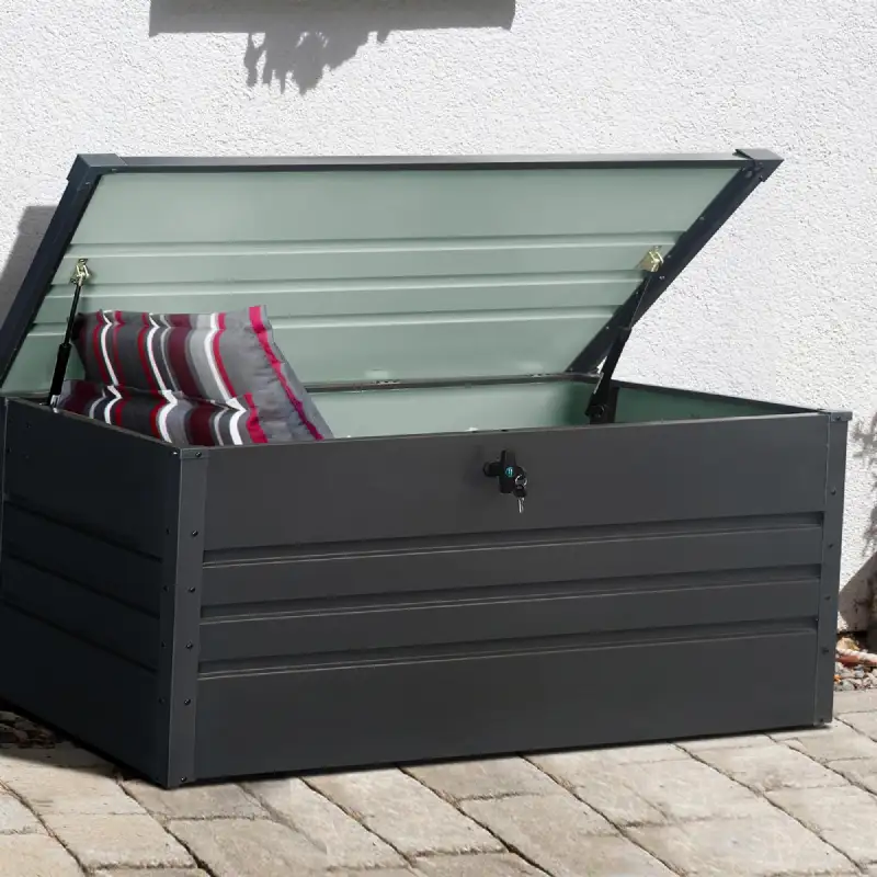 Coffre de rangement de jardin en métal WERKA PRO (600 litres)