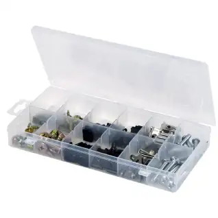 Coffret clips écrous métalliques (170pcs)