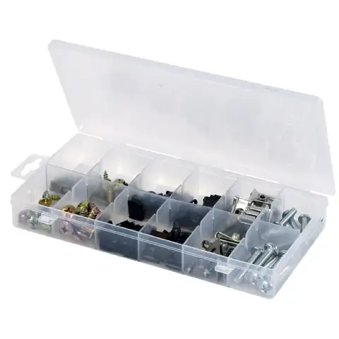 Coffret clips écrous métalliques (170pcs)