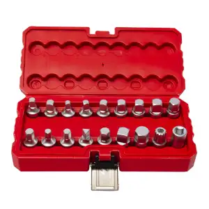 Coffret embouts de vidange carré 3/8” (18pcs )