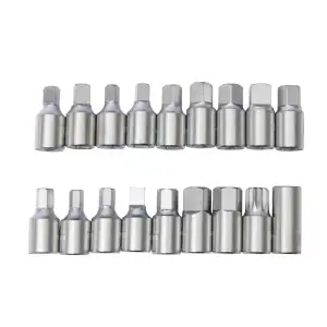 Coffret embouts de vidange carré 3/8” (18pcs )