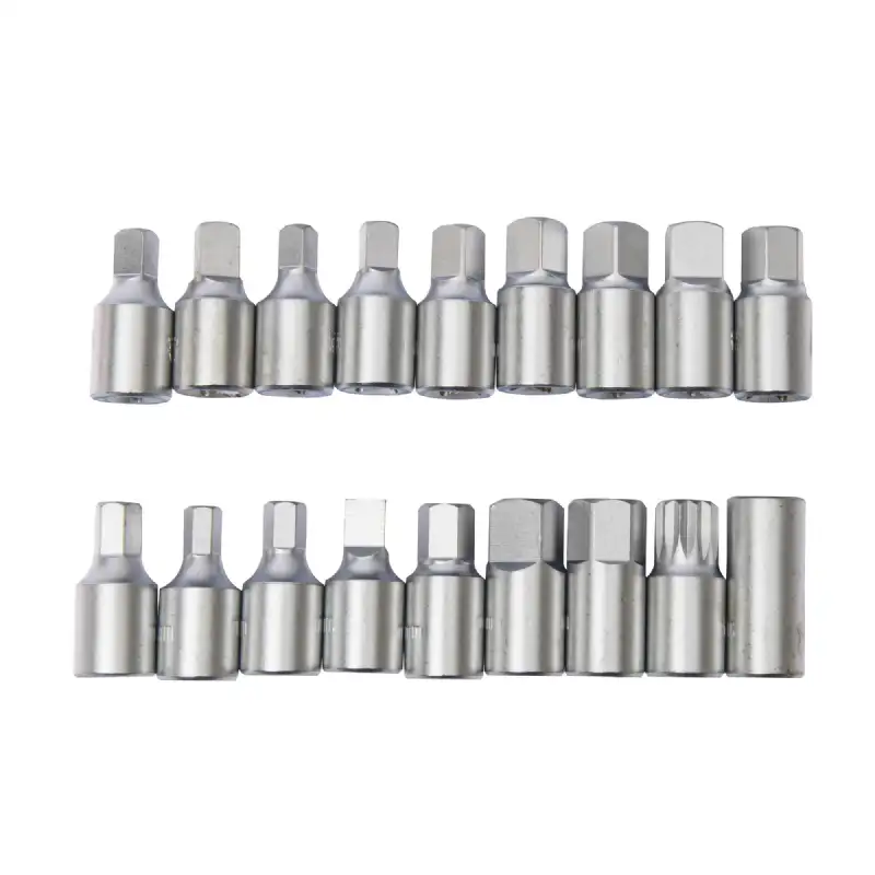 Coffret embouts de vidange carré 3/8” (18pcs )