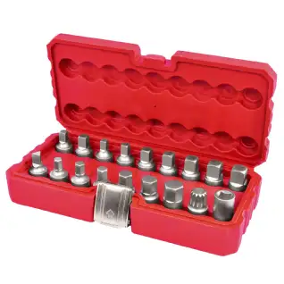 Coffret embouts de vidange carré 3/8” (18pcs )