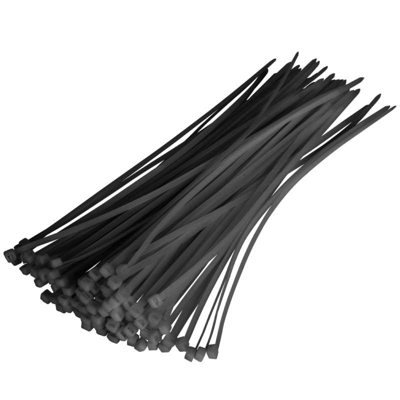 Colliers autobloquants noirs, 3,6 x 300 mm, 100 pcs - taille