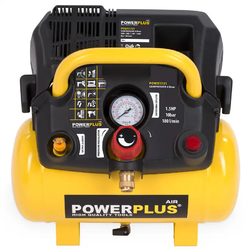 Compresseur 1100w 6 litres Powerplus