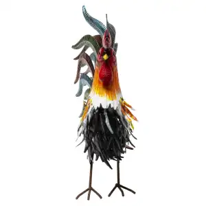 Coq déco metal 38 cm