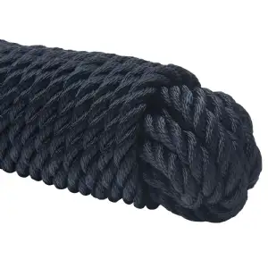 Corde noire polyester 10 mètres WERKA PRO