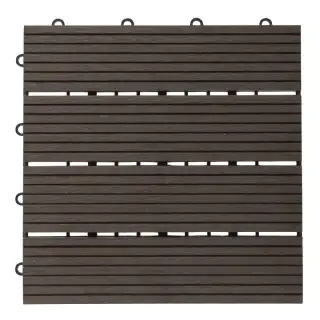 Dalle clipsable 4 lames marron 30 x 30 cm (lot de 6)