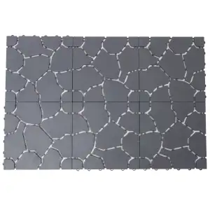 Dalle motif pierre grise 30 x 30 x 1.50cm (lot de 6) WERKA PRO