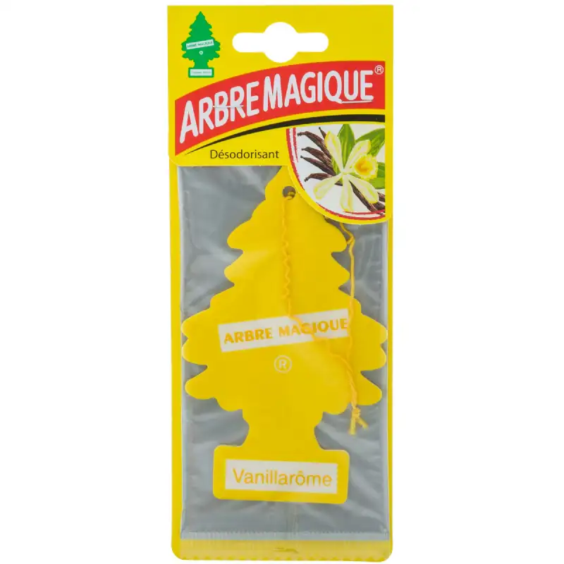 Désodorisant de voiture arbre magique parfum vanille 