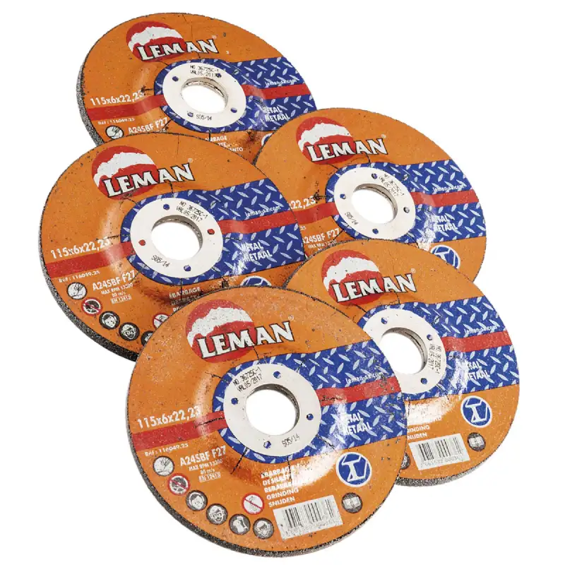 Disques à meuler diam 115MM 5 pièces