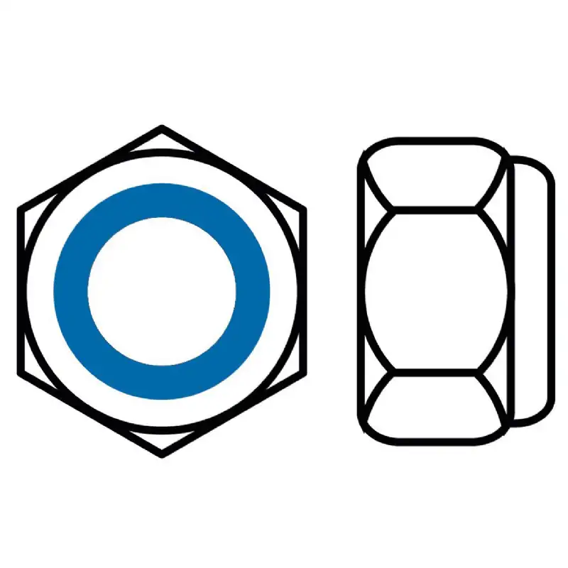 Écrou frein zingué hexagonal Viswood (Classe 6)