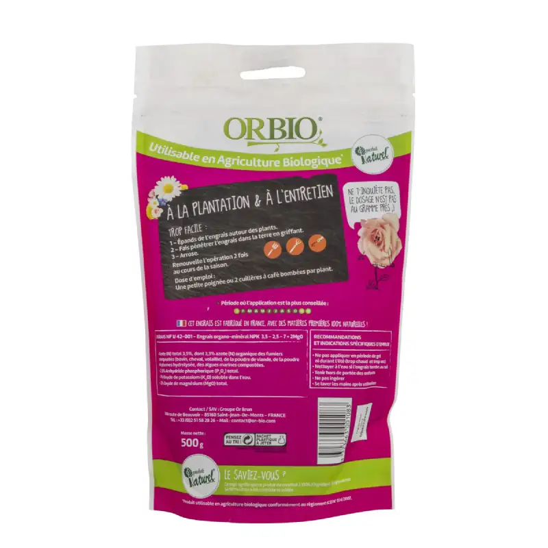 Engrais fleurs 500g OrBio