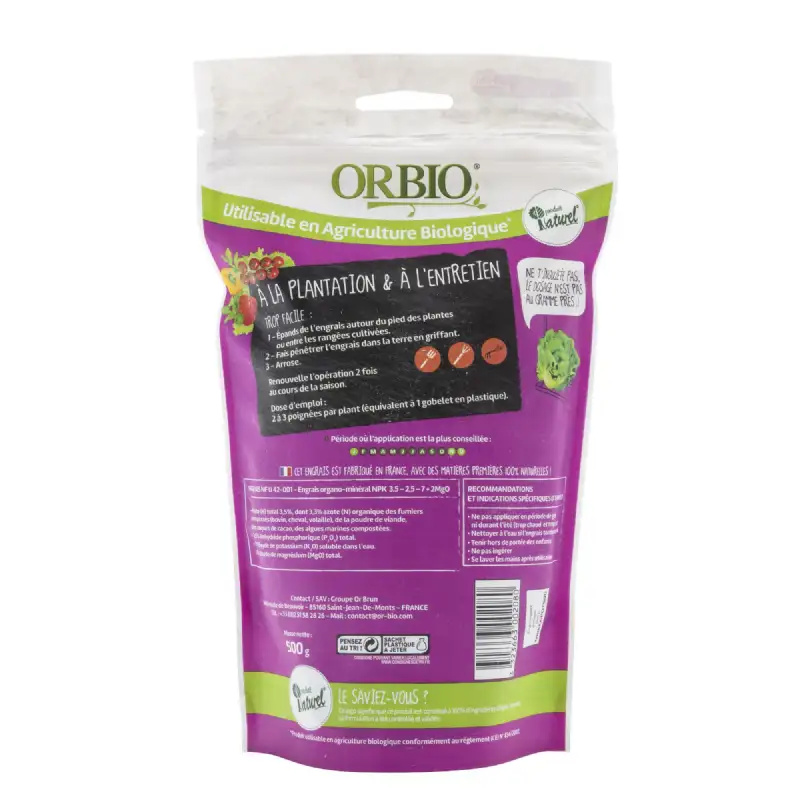 Engrais petit potager 500g OrBio