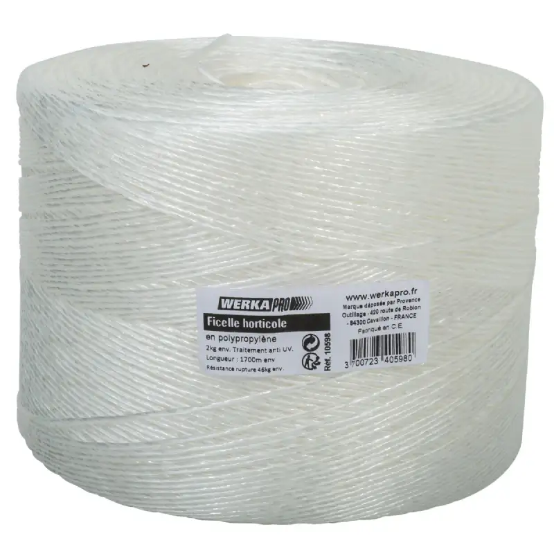 Ficelle horticole blanche (bobine de 1700m) WERKA PRO