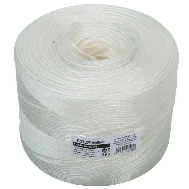 Ficelle horticole blanche (bobine de 1700m) WERKA PRO