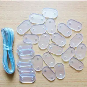 Fixation de brise vue transparent + natte 30 pcs