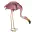 Flamant rose métal baisse la tête 56cm